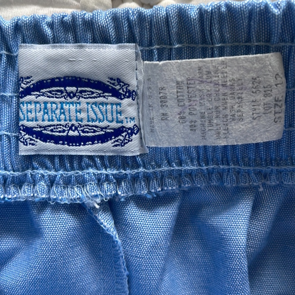 Separate Issue Vintage Button Front Light Blue Fu… - image 7